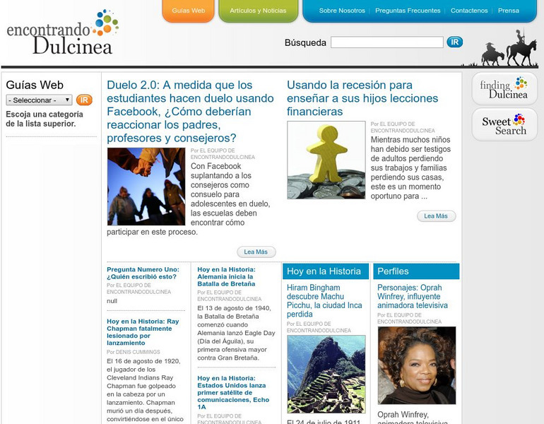 Dulcinea Media Inc.: Hoy en La Historia Website Dulcinea Media Inc.: Hoy en La Historia Website