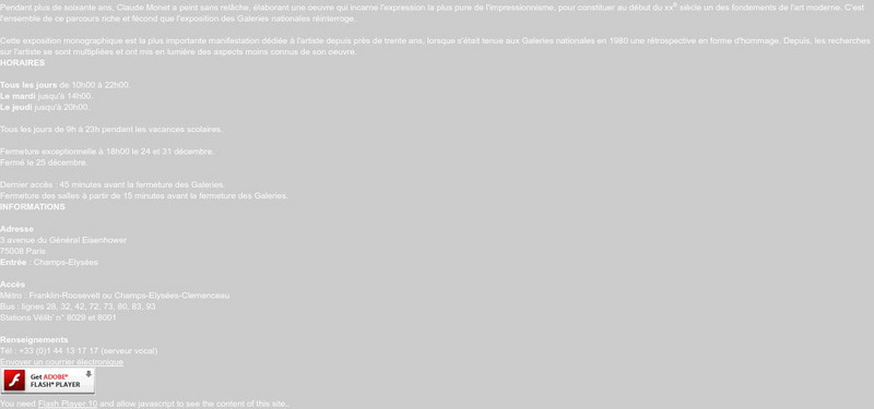 Reunion Des Musees Nationaux: Exposition Monet 2010 Website Reunion Des Musees Nationaux: Exposition Monet 2010 Website