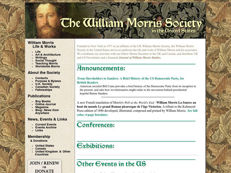 William Morris Society Website William Morris Society Website