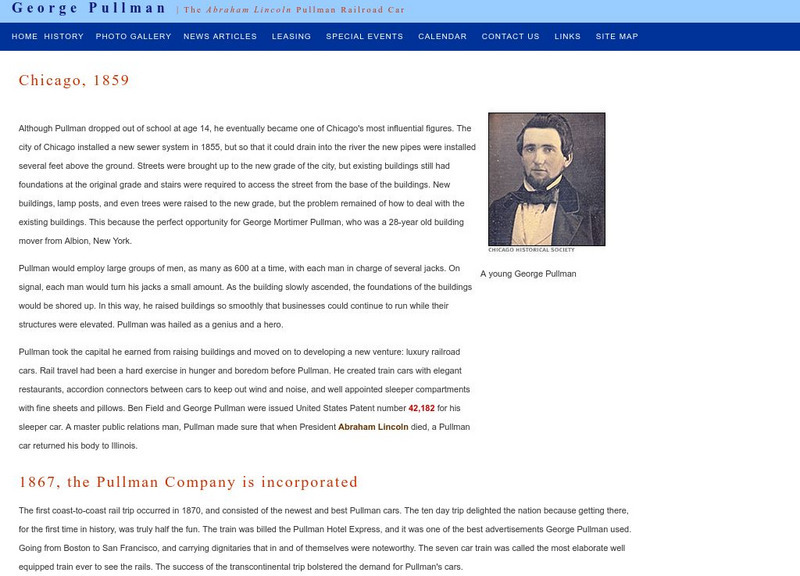 Pullman Car: George Pullman Handout Pullman Car: George Pullman Handout