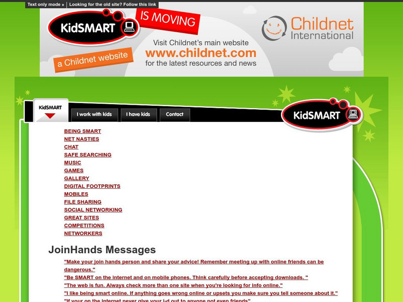 Childnet International: Kidsmart Website Childnet International: Kidsmart Website