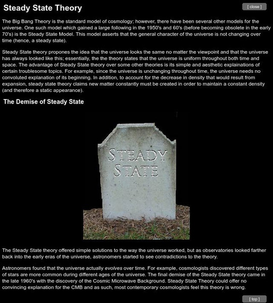 Universe Adventure: Steady State Theory Website Universe Adventure: Steady State Theory Website