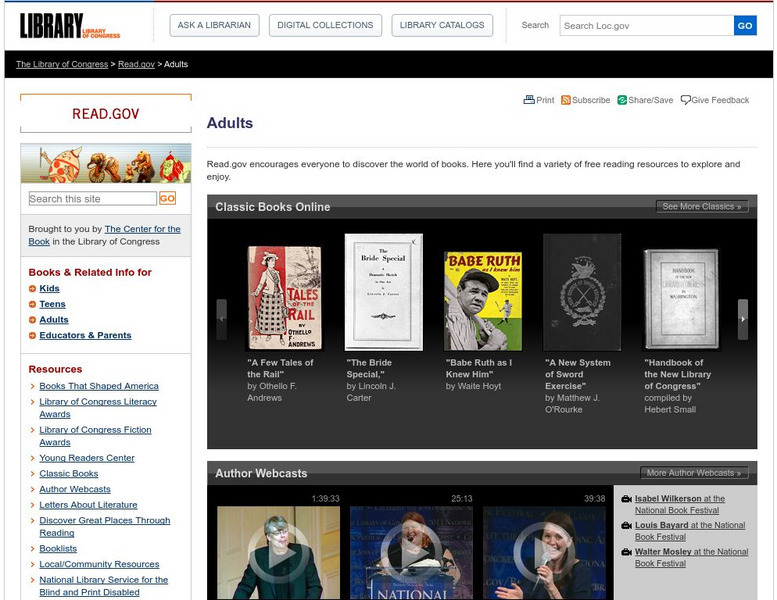 Library of Congress: read.gov: Adults eBook Library of Congress: read.gov: Adults eBook