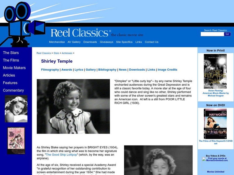 Reel Classics: Shirley Temple Handout