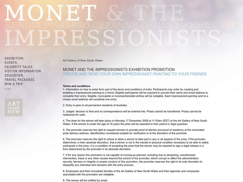 Art Gallery of New South Wales: Create Your Own Impressionist Painting Activity Art Gallery of New South Wales: Create Your Own Impressionist Painting Activity