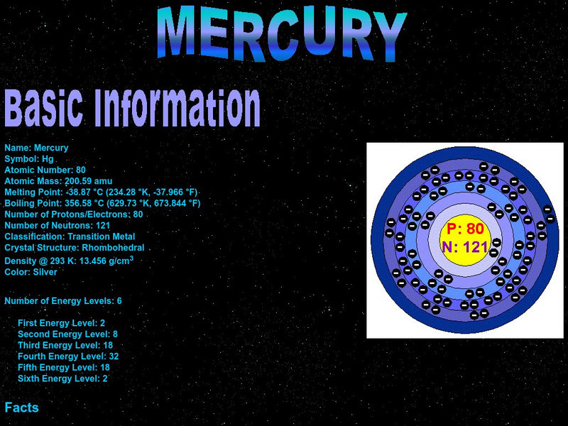 Science: Mercury Website Science: Mercury Website