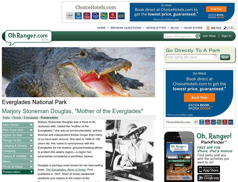 Ohranger.com: Marjory Douglas Website Ohranger.com: Marjory Douglas Website