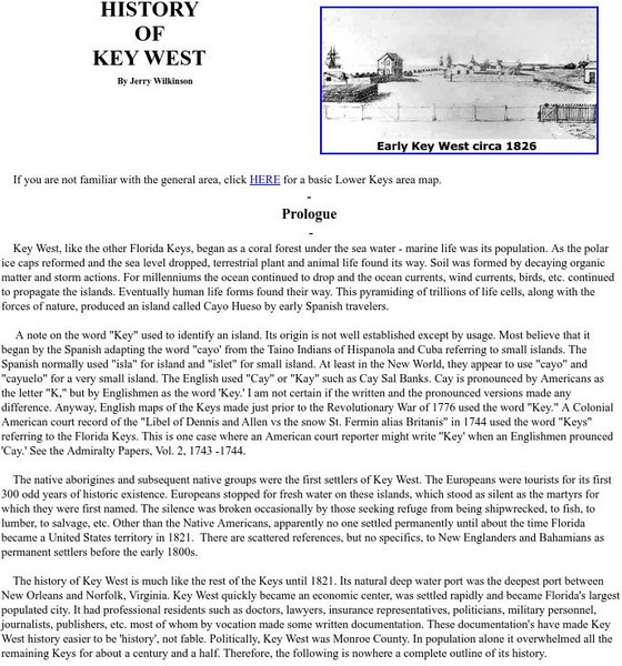 Jerry Wilkinson: History of Key West Handout Jerry Wilkinson: History of Key West Handout