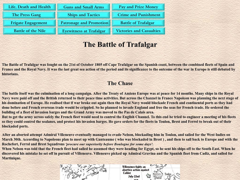 Nelson's Navy: The Battle of Trafalgar Website Nelson's Navy: The Battle of Trafalgar Website