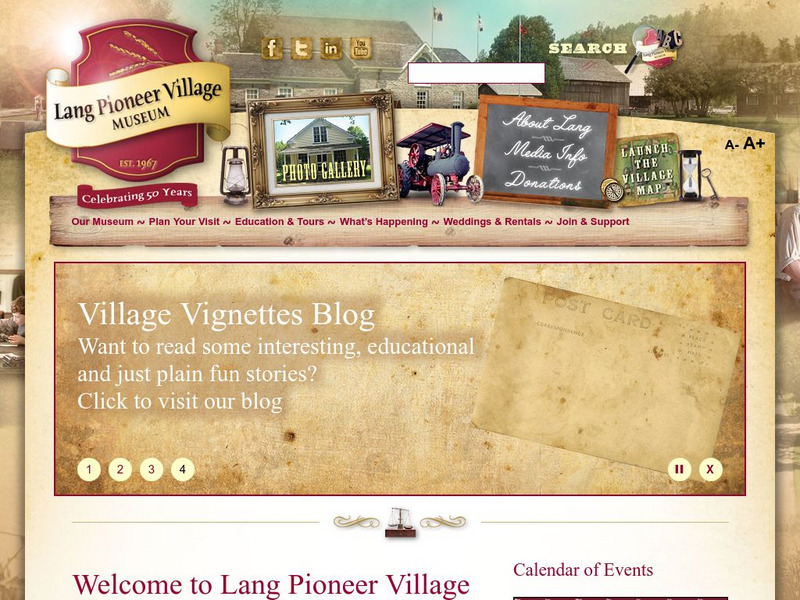 County of Peterborough: Lang Pioneer Village Museum Website County of Peterborough: Lang Pioneer Village Museum Website