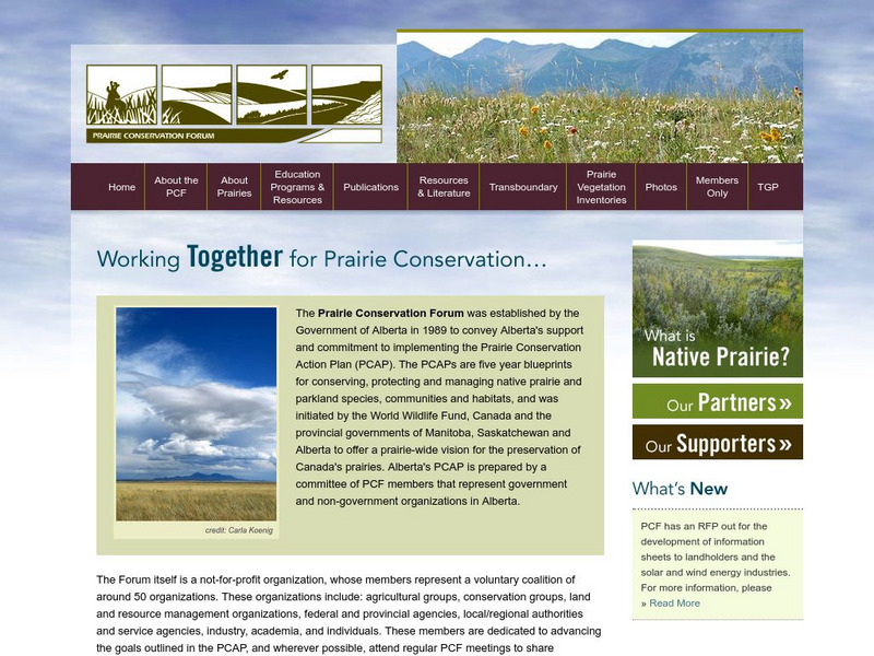 Alberta Prairie Conservation Forum Website Alberta Prairie Conservation Forum Website