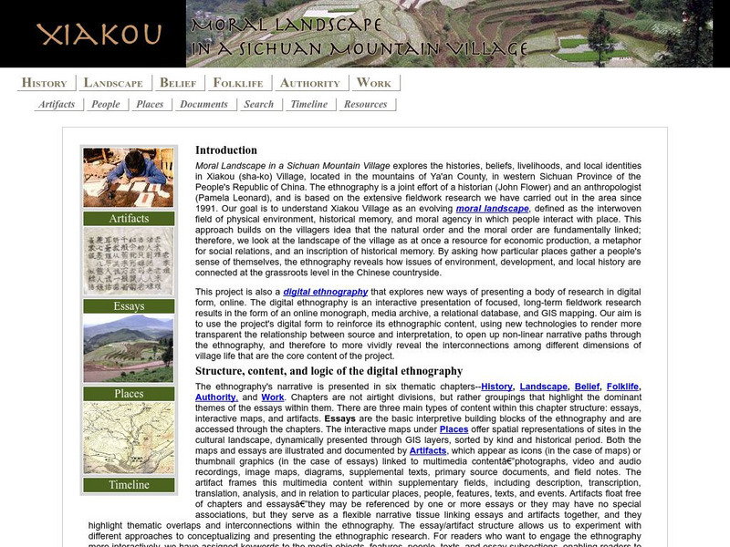 Institute for Advanced Technology in the Humanities: Xiakou Website