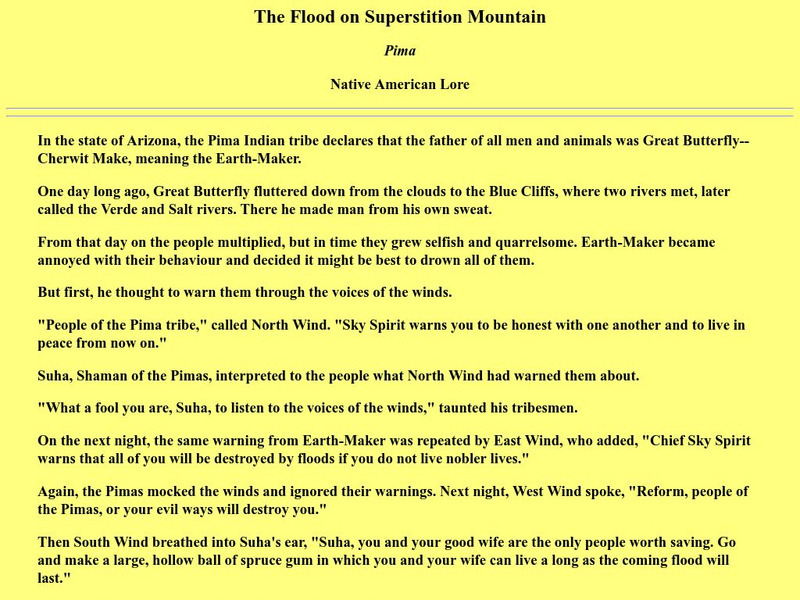 Pima Legend of the Flood on Superstition Mountain eBook Pima Legend of the Flood on Superstition Mountain eBook
