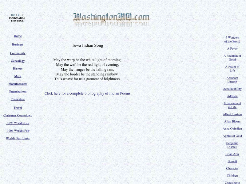 Washington Mo: Tewa Song eBook Washington Mo: Tewa Song eBook