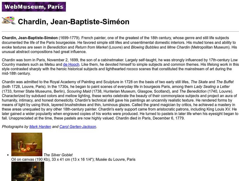 Ibiblio: Web Museum: Jean Baptiste Simeon Chardin Graphic Ibiblio: Web Museum: Jean Baptiste Simeon Chardin Graphic