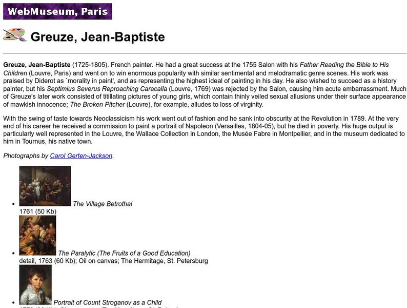 Ibiblio: Web Museum: Jean Baptiste Greuze Activity Ibiblio: Web Museum: Jean Baptiste Greuze Activity