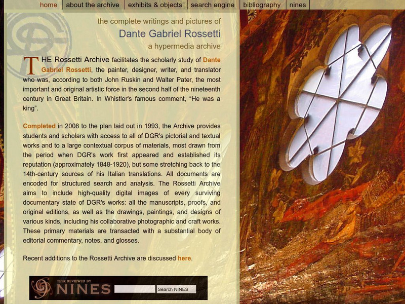 University of Virginia: Dante Gabriel Rossetti Website University of Virginia: Dante Gabriel Rossetti Website