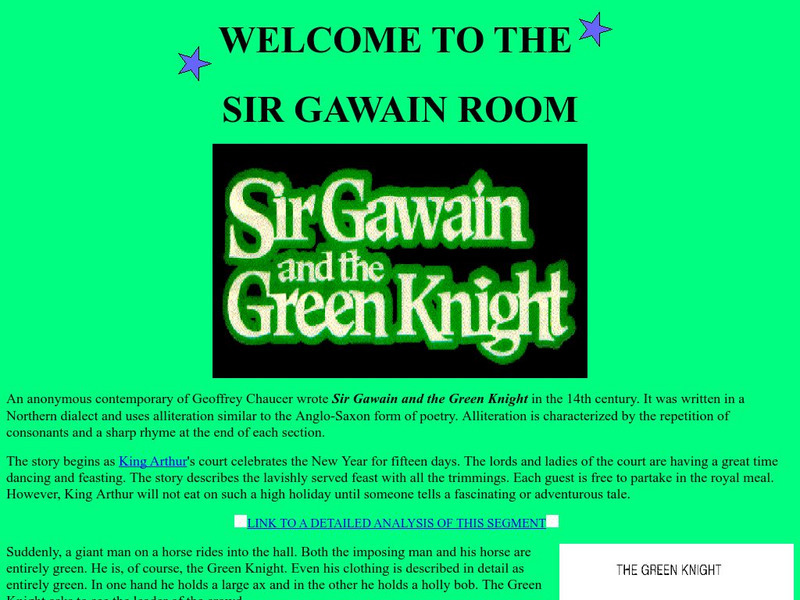 Pace University: Sir Gawain Room Website Pace University: Sir Gawain Room Website