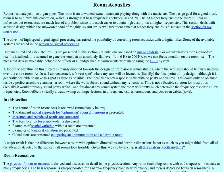 Silcom: Room Acoustics Website Silcom: Room Acoustics Website