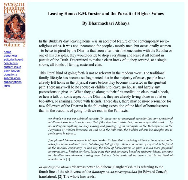 Leaving Home: e.m. Forster and the Pursuit of Higher Values Website Leaving Home: e.m. Forster and the Pursuit of Higher Values Website