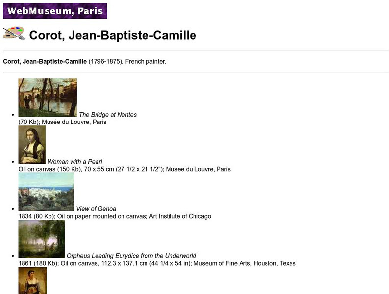 Ibiblio: Web Museum: Jean Baptiste Camille Corot Graphic Ibiblio: Web Museum: Jean Baptiste Camille Corot Graphic