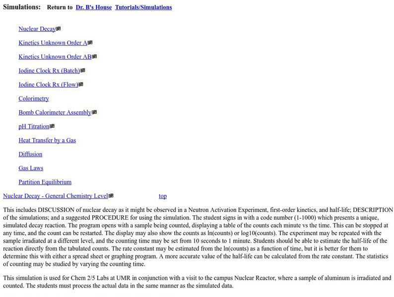 Chemistry Tutorials and Simulations Website Chemistry Tutorials and Simulations Website