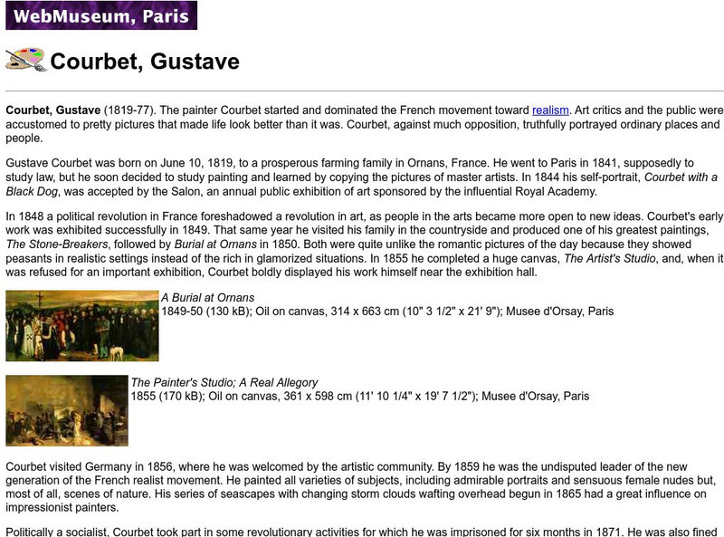 Ibiblio: Web Museum: Gustave Courbet Graphic Ibiblio: Web Museum: Gustave Courbet Graphic