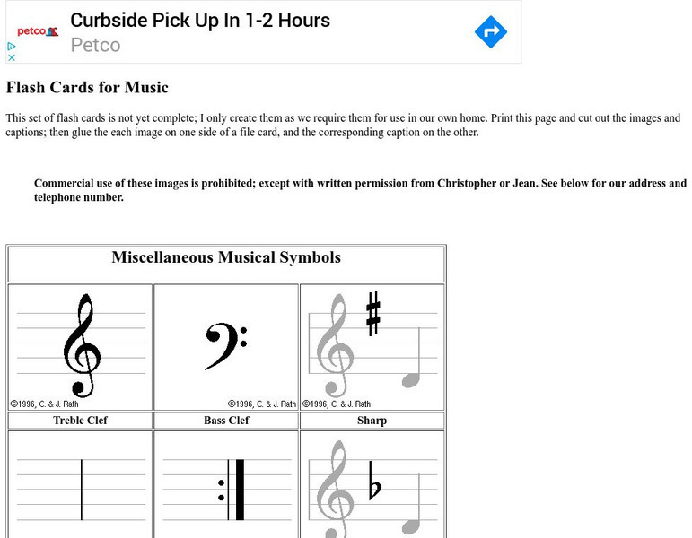 Flash Cards for Music Graphic Flash Cards for Music Graphic