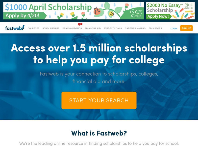 Fast Web: Matching Students to Scholarships Website Fast Web: Matching Students to Scholarships Website