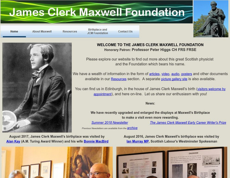 The James Clerk Maxwell Foundation Website The James Clerk Maxwell Foundation Website