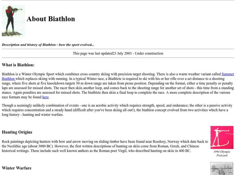 About Biathlon Activity About Biathlon Activity