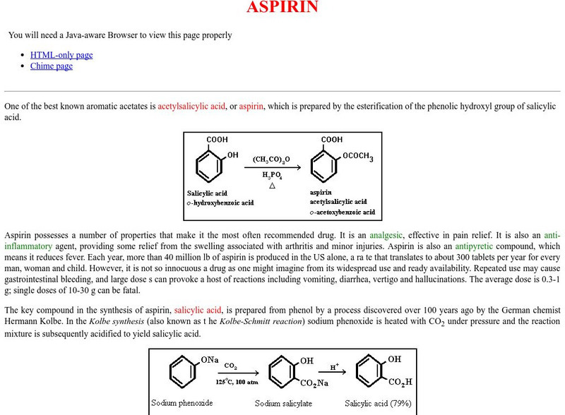University of Bristol: Aspirin Graphic