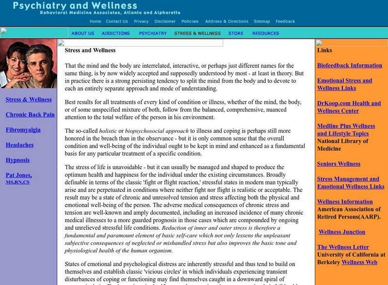 Pschiatry and Wellness: Stress and Wellness Website Pschiatry and Wellness: Stress and Wellness Website