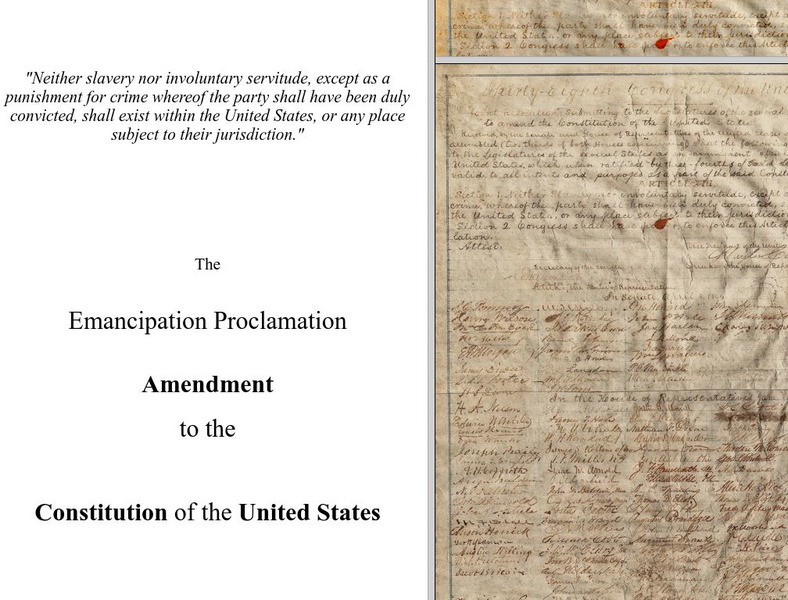 Karpeles: Emancipation Proclamation Amendment to the Constitution Primary Karpeles: Emancipation Proclamation Amendment to the Constitution Primary