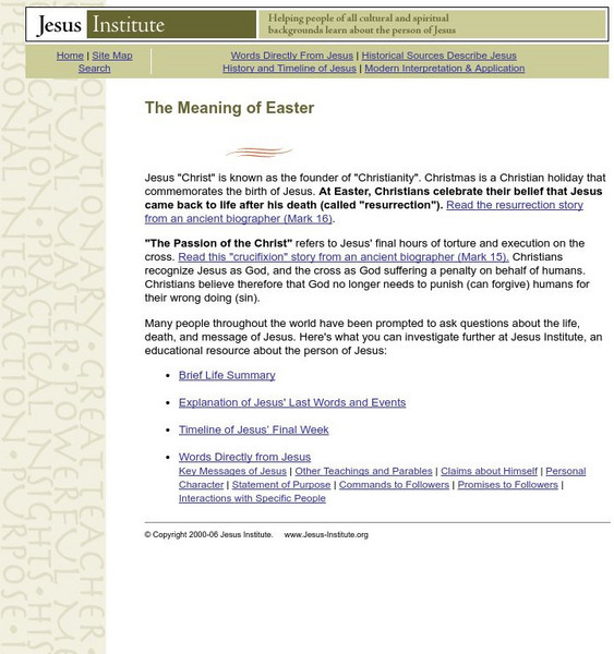 The Meaning of Easter Website The Meaning of Easter Website