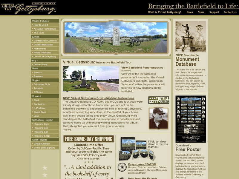 Virtual Gettysburg: Interactive Battlefield Tour Website Virtual Gettysburg: Interactive Battlefield Tour Website