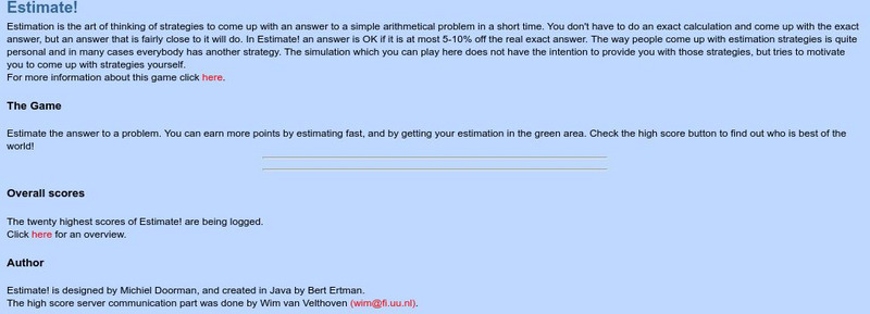 Estimation! Interactive Estimation! Interactive