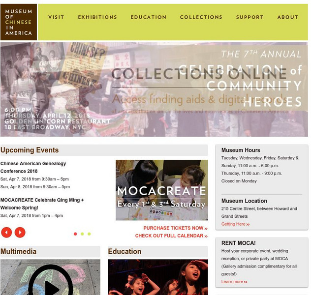Museum of Chinese in America Website Museum of Chinese in America Website