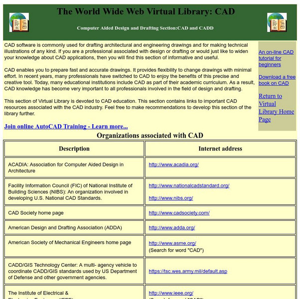 Computer Aided Design and Drafting Section Handout Computer Aided Design and Drafting Section Handout
