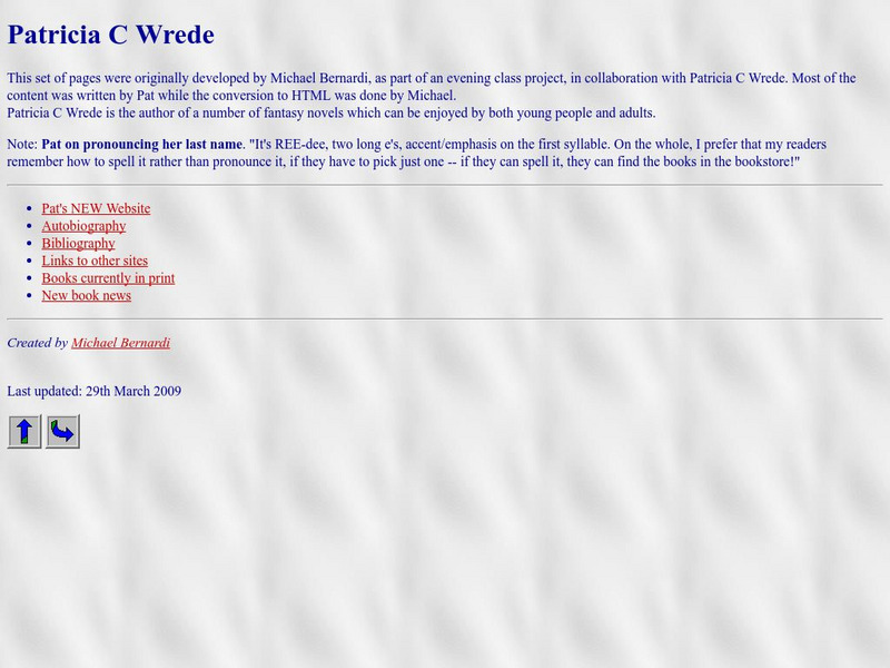 The Dendarii Nexus: Patricia C. Wrede Website The Dendarii Nexus: Patricia C. Wrede Website