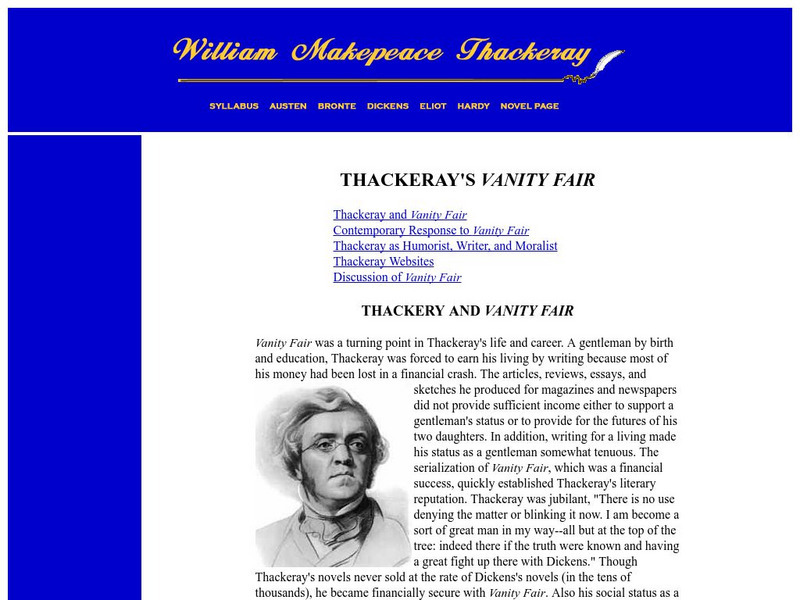Cuny: William Makepeace Thackeray's Vanity Fair Website Cuny: William Makepeace Thackeray's Vanity Fair Website