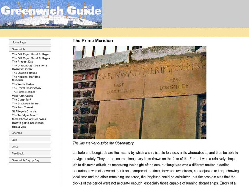 Greenwich Guide: The Prime Meridian Handout Greenwich Guide: The Prime Meridian Handout