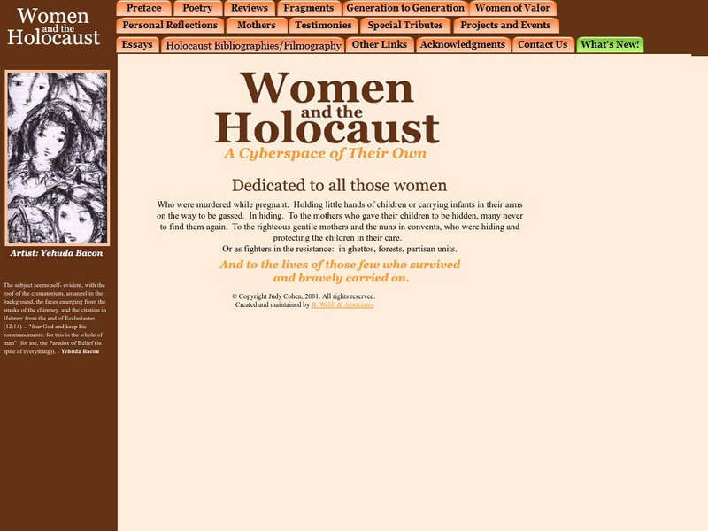Women and the Holocaust: A Cyberspace of Their Own Website