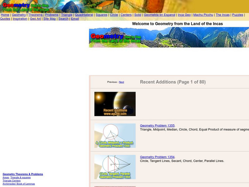 Antonio Gutierrez: Geometry From the Land of the Incas Website Antonio Gutierrez: Geometry From the Land of the Incas Website