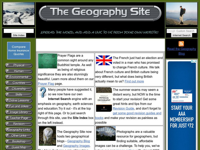 The Geography Site Website The Geography Site Website