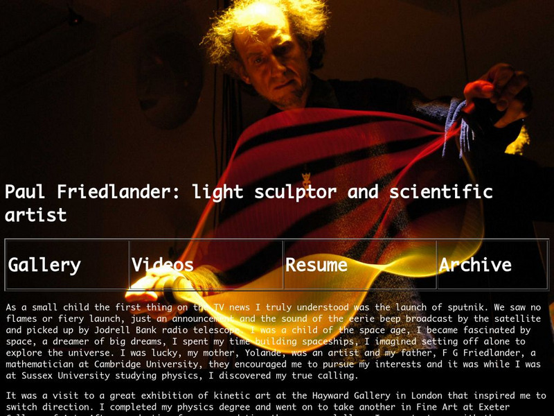 Paul Friedlander Kinetic Light Sculptor, Computer Artist Website Paul Friedlander Kinetic Light Sculptor, Computer Artist Website