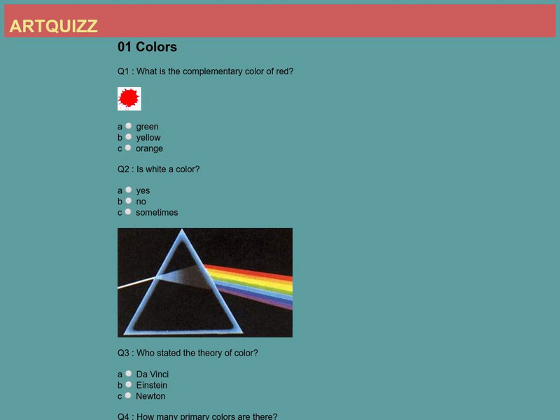 Art Quizz: Color (1) Unknown Type Art Quizz: Color (1) Unknown Type