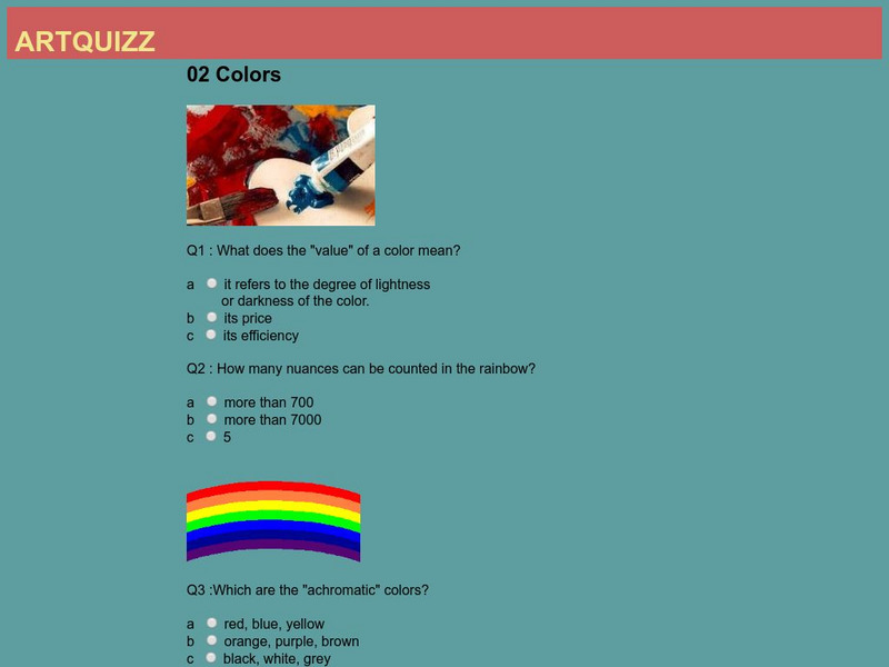 Art Quizz: Color (2) Unknown Type Art Quizz: Color (2) Unknown Type