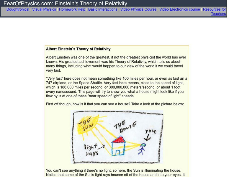 Fear of Physics: Albert Einstein's Theory of Relativity Activity Fear of Physics: Albert Einstein's Theory of Relativity Activity