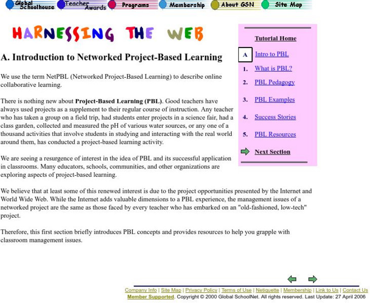 Harnessing the Web: Intro to Networked Project Based Handout Harnessing the Web: Intro to Networked Project Based Handout